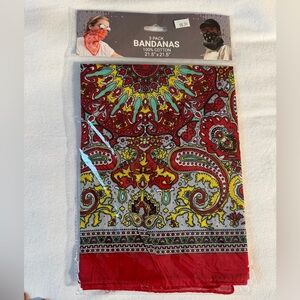 BRAND New Bandanas 3 PK Paisley